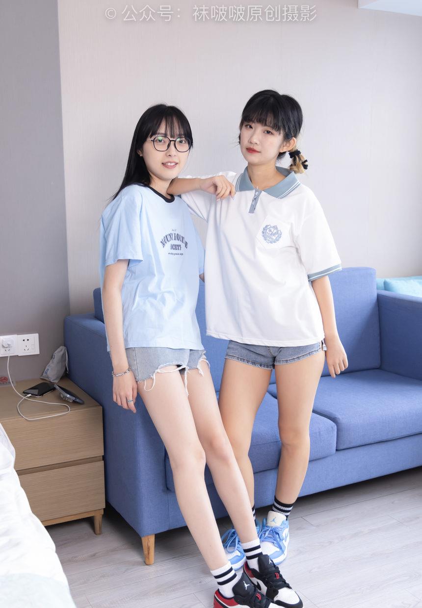 [BoBoSocks袜啵啵]NO.520 稚予&砂糖 板鞋、黑棉袜、白棉袜、裸足[160P+1V／5.71GB]-优选资源网